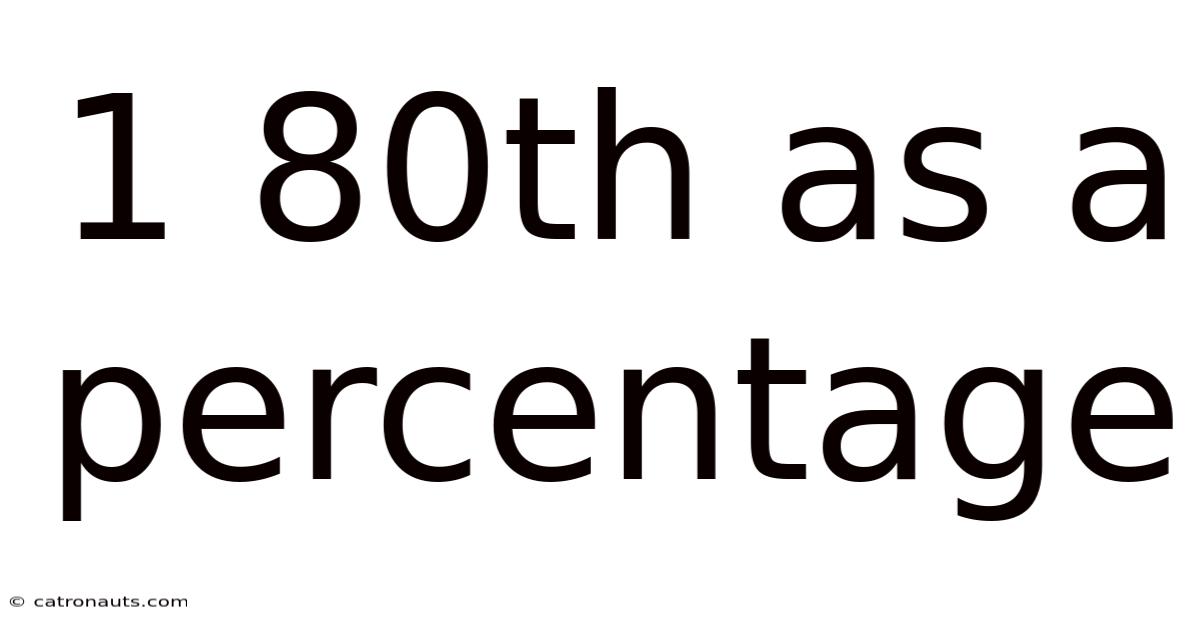 1 80th As A Percentage