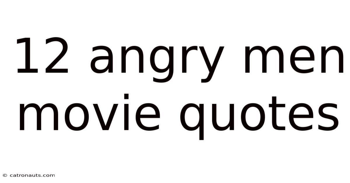 12 Angry Men Movie Quotes