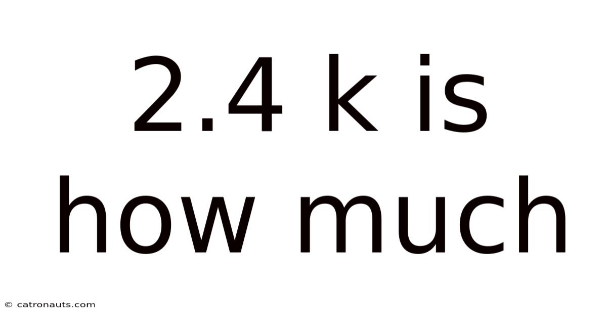 2.4 K Is How Much