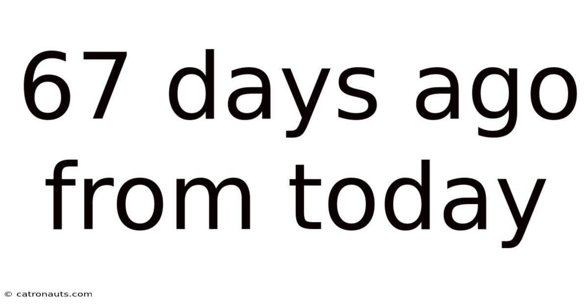 67 Days Ago From Today