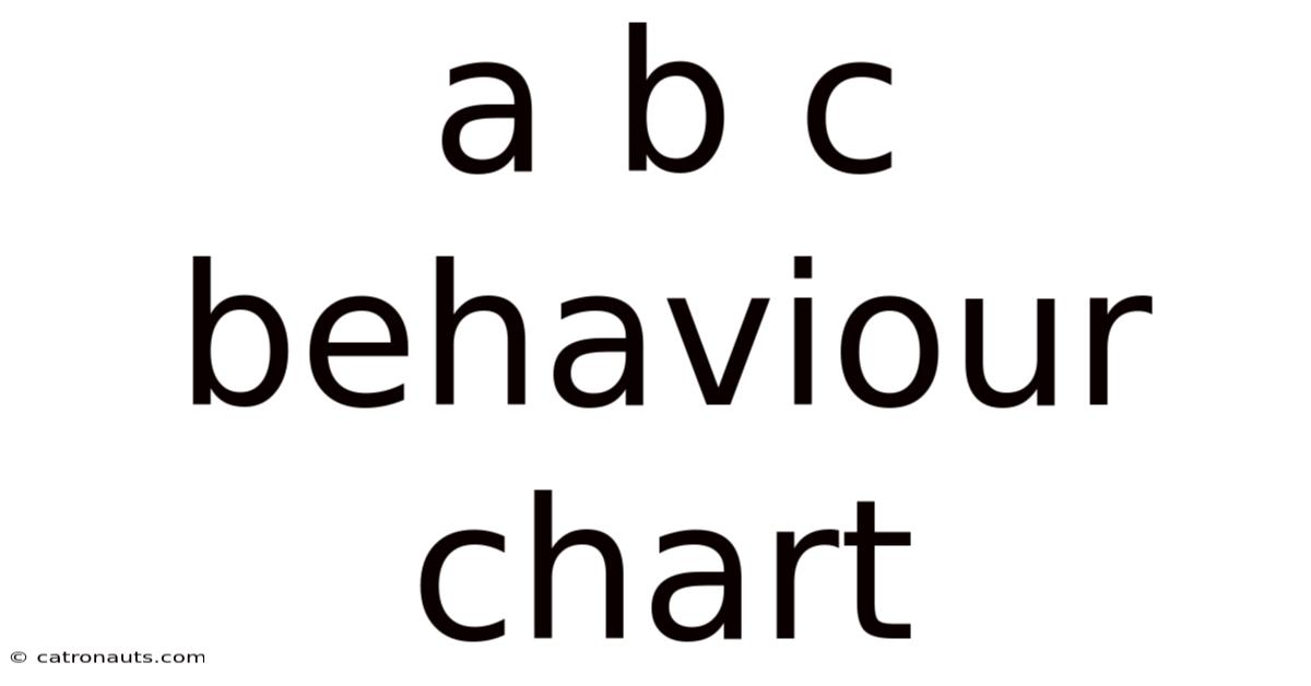 A B C Behaviour Chart