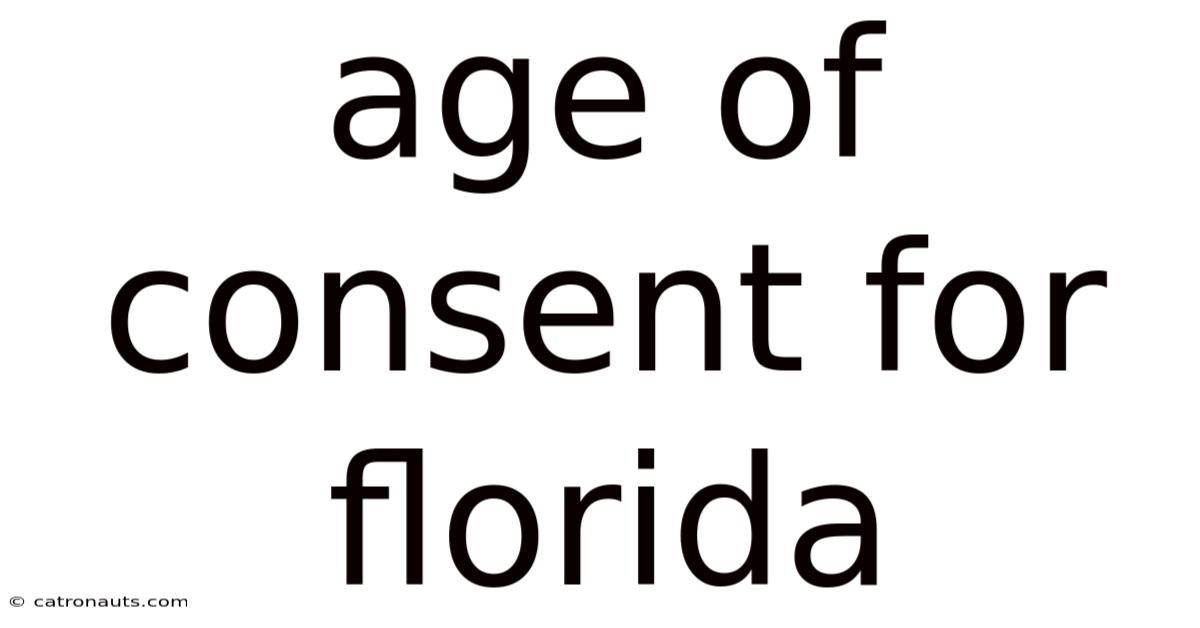 Age Of Consent For Florida
