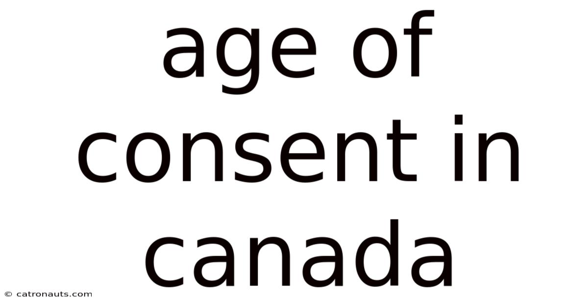 Age Of Consent In Canada