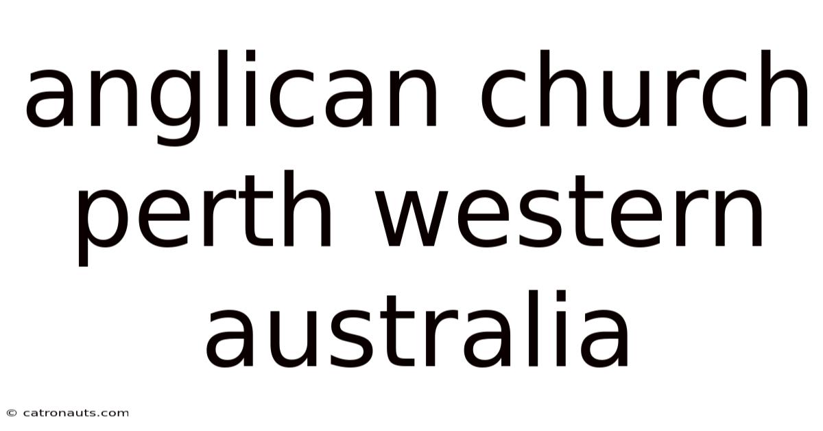 Anglican Church Perth Western Australia