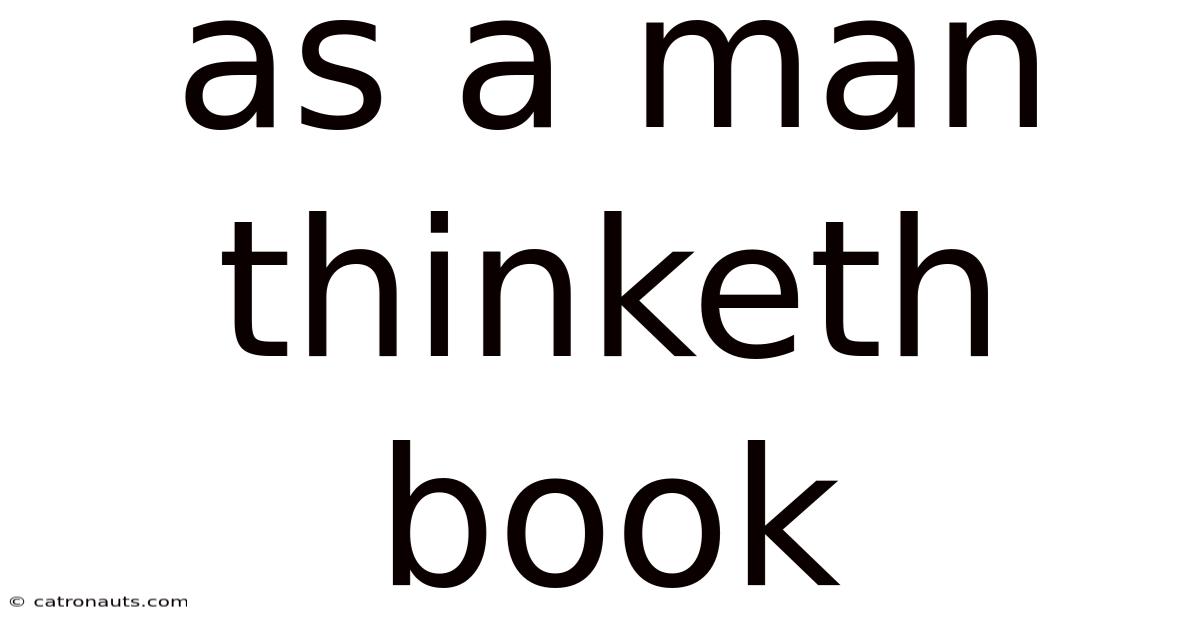 As A Man Thinketh Book