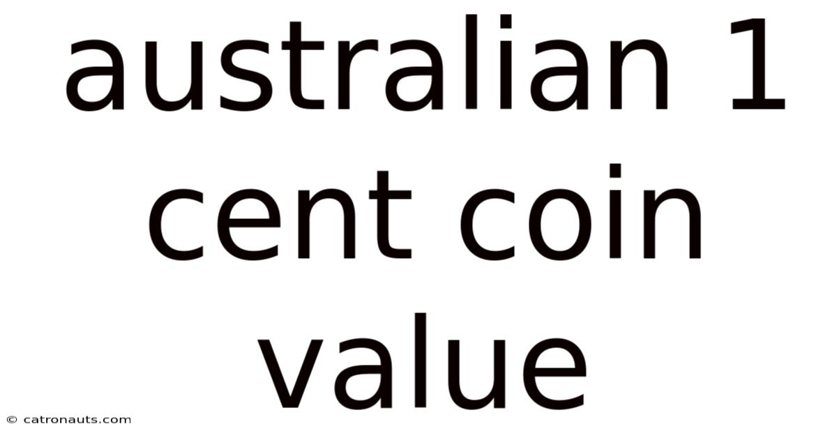 Australian 1 Cent Coin Value