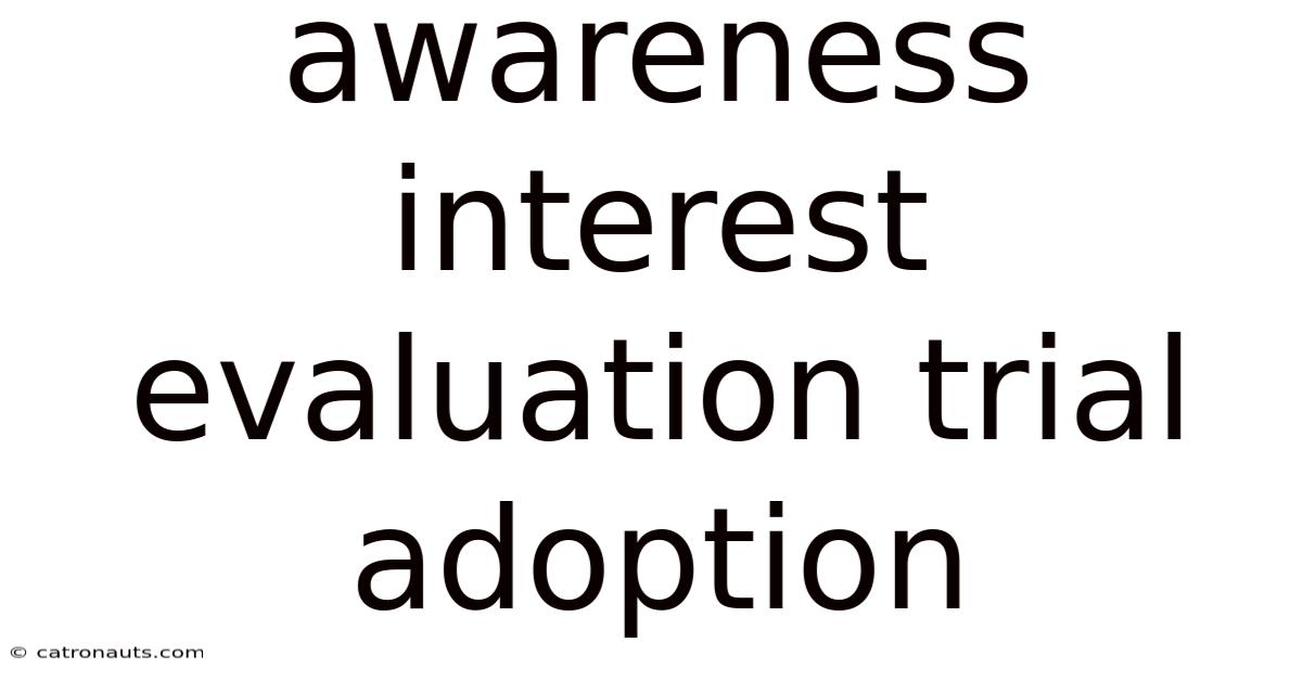 Awareness Interest Evaluation Trial Adoption