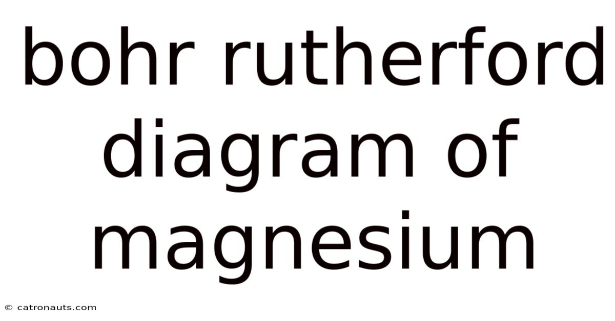Bohr Rutherford Diagram Of Magnesium