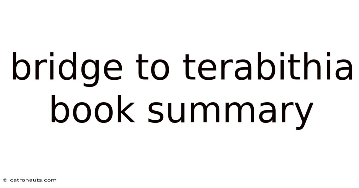 Bridge To Terabithia Book Summary