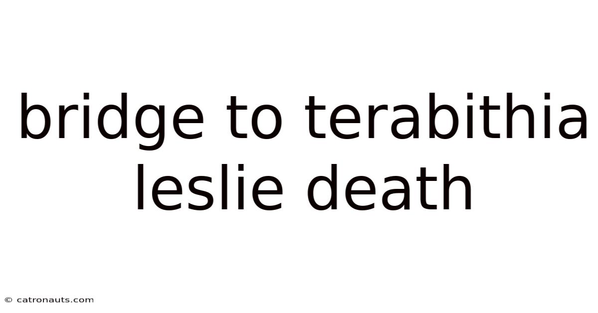 Bridge To Terabithia Leslie Death