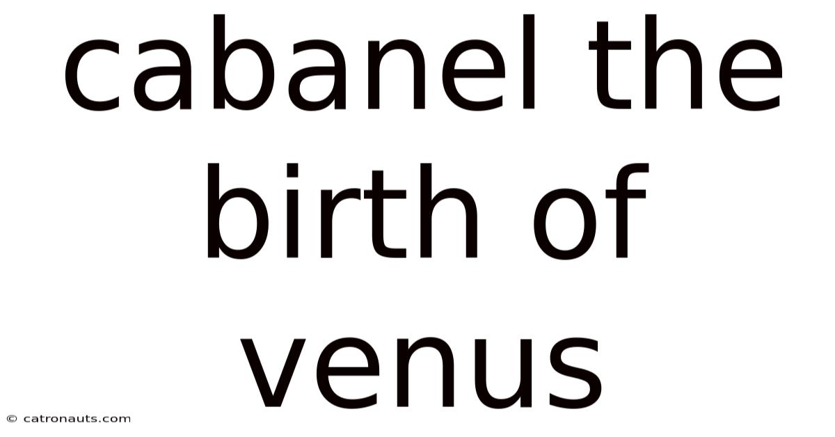 Cabanel The Birth Of Venus