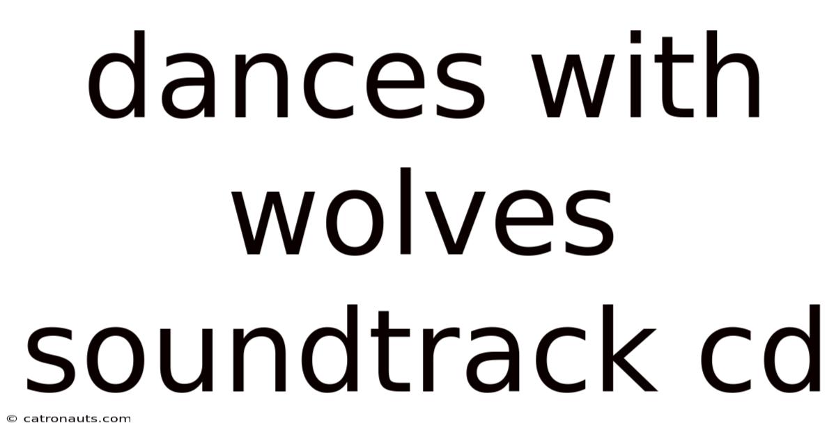 Dances With Wolves Soundtrack Cd