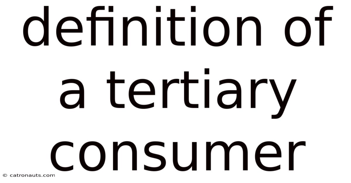 Definition Of A Tertiary Consumer