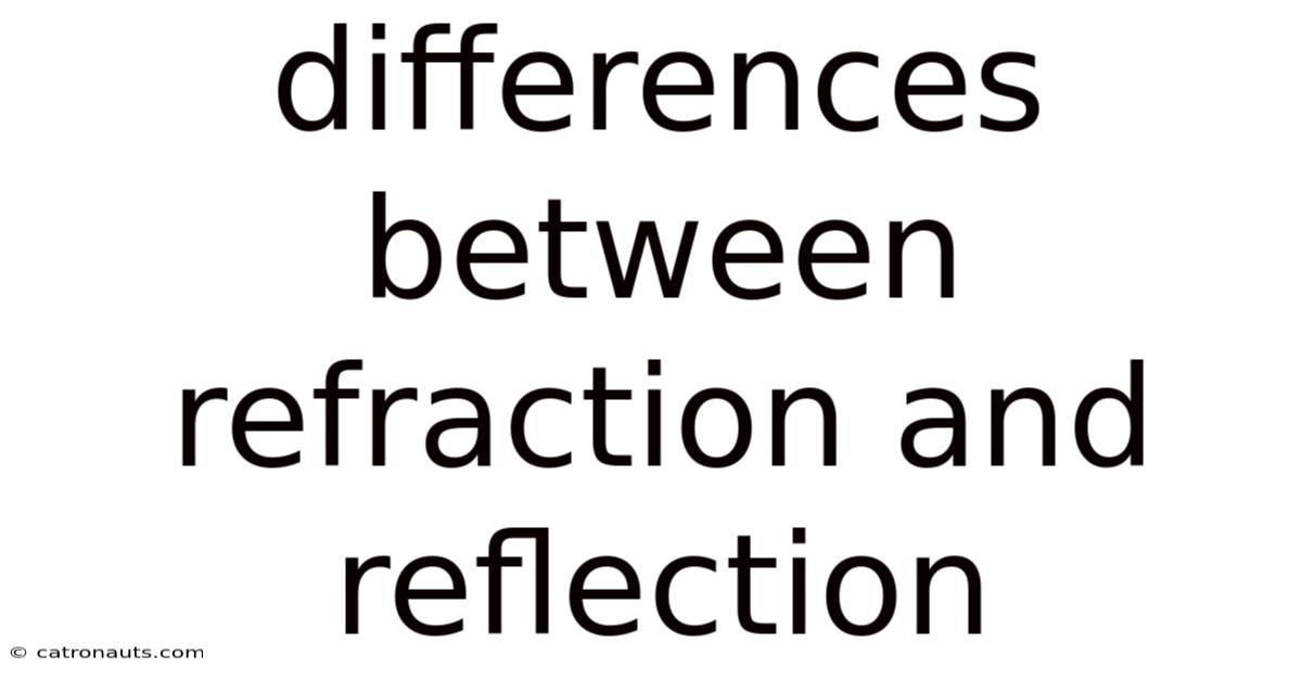 Differences Between Refraction And Reflection
