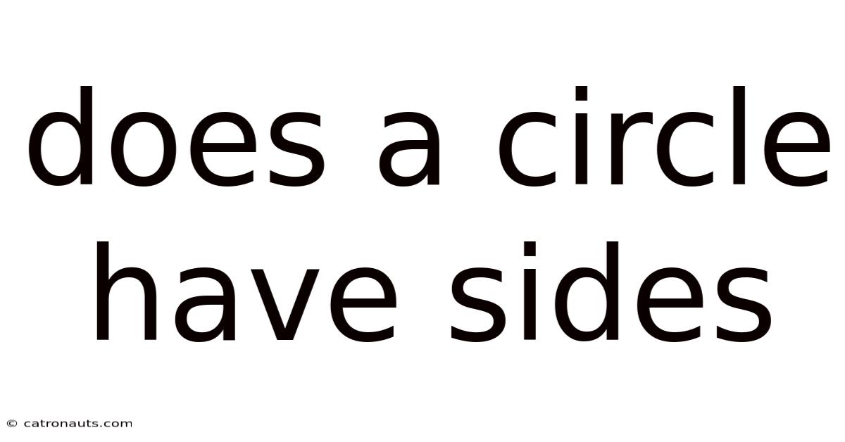 Does A Circle Have Sides