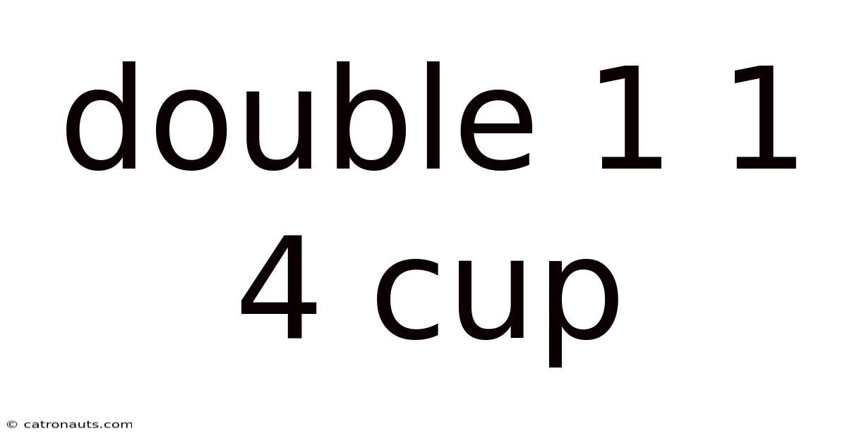 Double 1 1 4 Cup