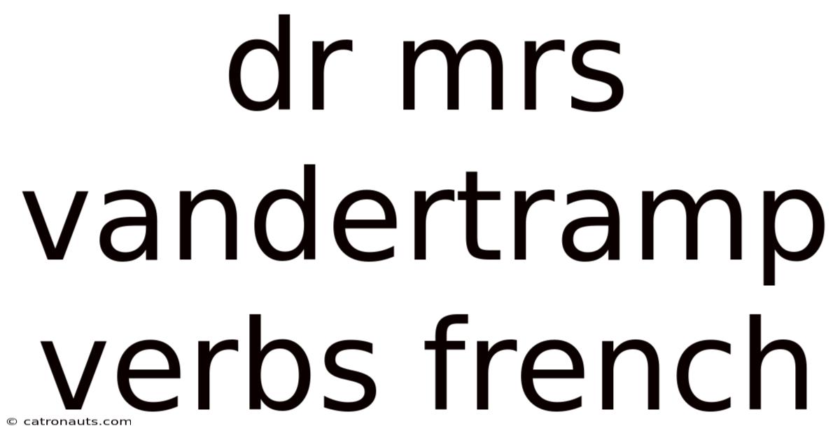 Dr Mrs Vandertramp Verbs French