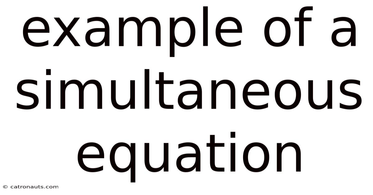 Example Of A Simultaneous Equation