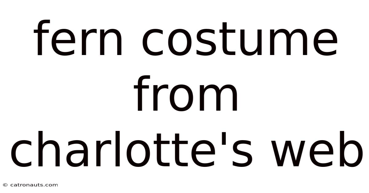 Fern Costume From Charlotte's Web