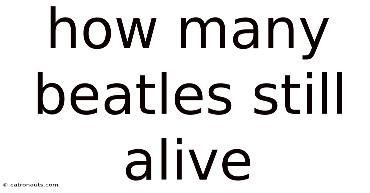 How Many Beatles Still Alive