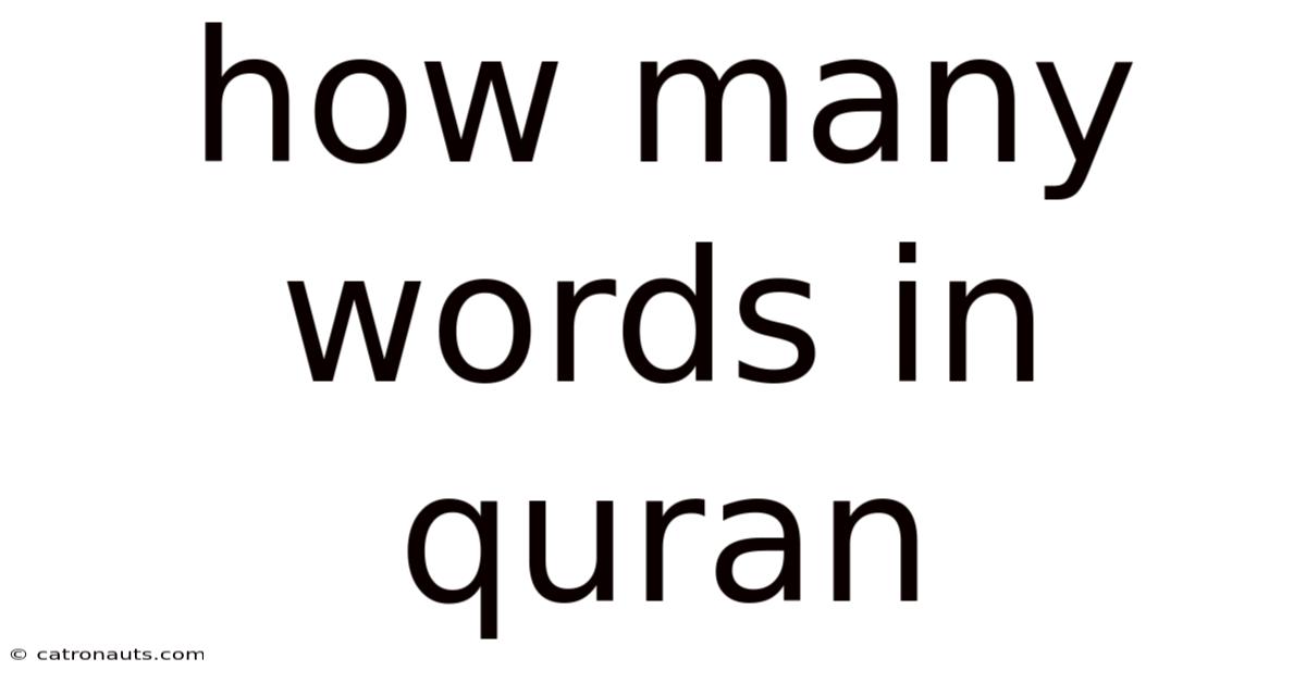 How Many Words In Quran