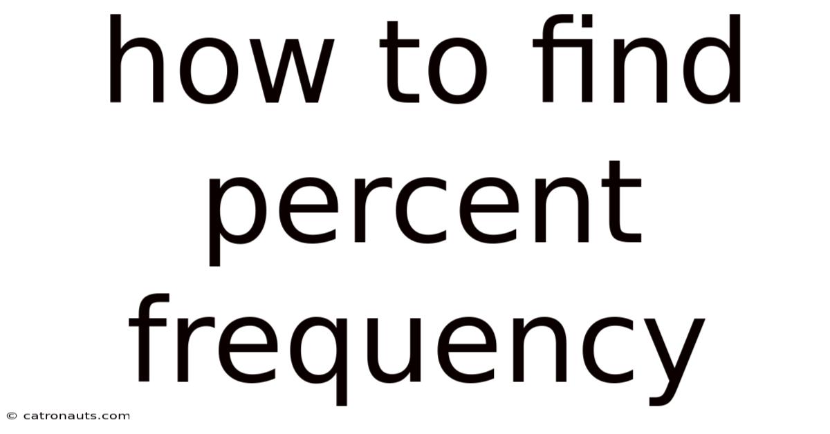 How To Find Percent Frequency