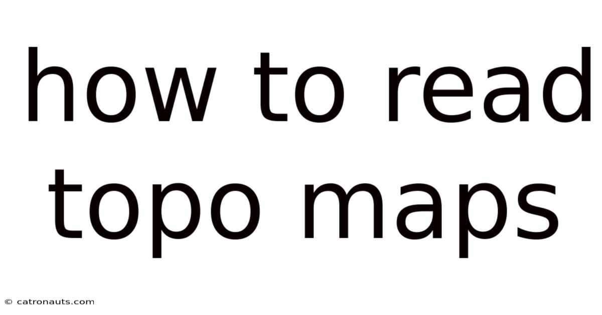 How To Read Topo Maps