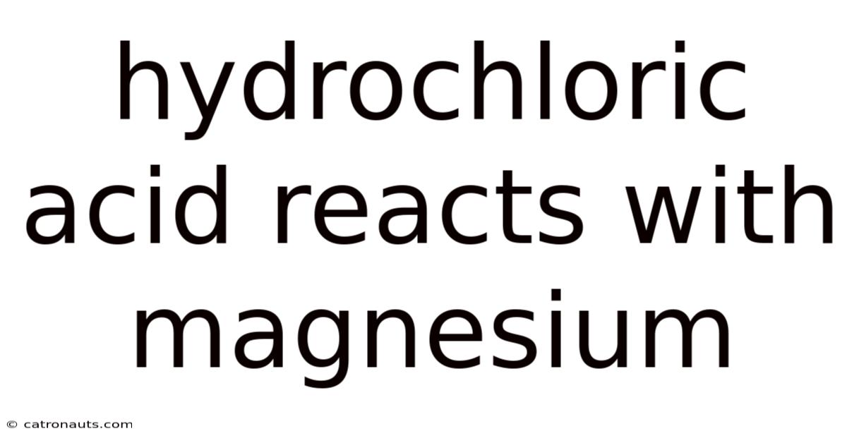 Hydrochloric Acid Reacts With Magnesium