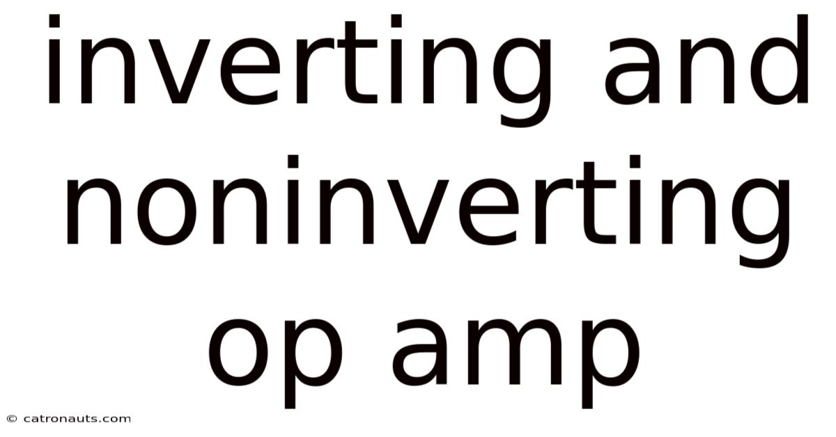 Inverting And Noninverting Op Amp
