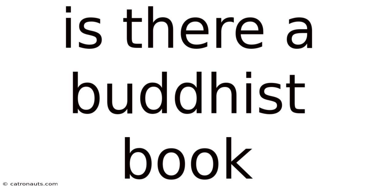 Is There A Buddhist Book