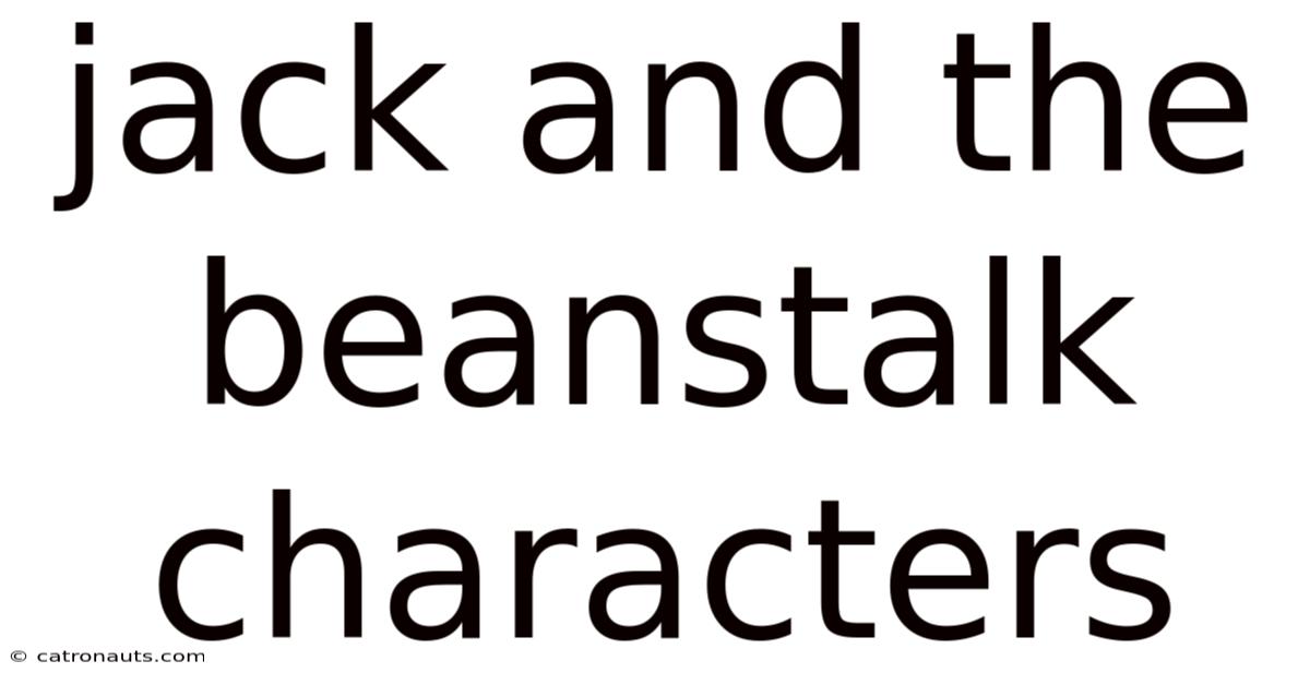 Jack And The Beanstalk Characters
