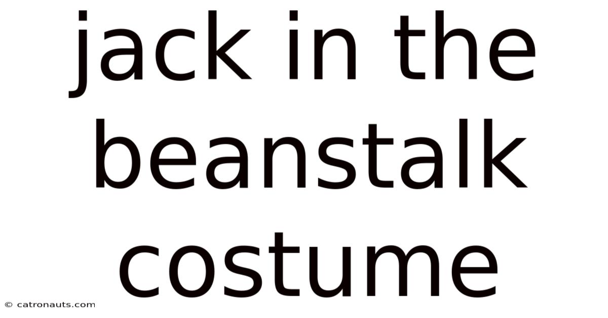 Jack In The Beanstalk Costume