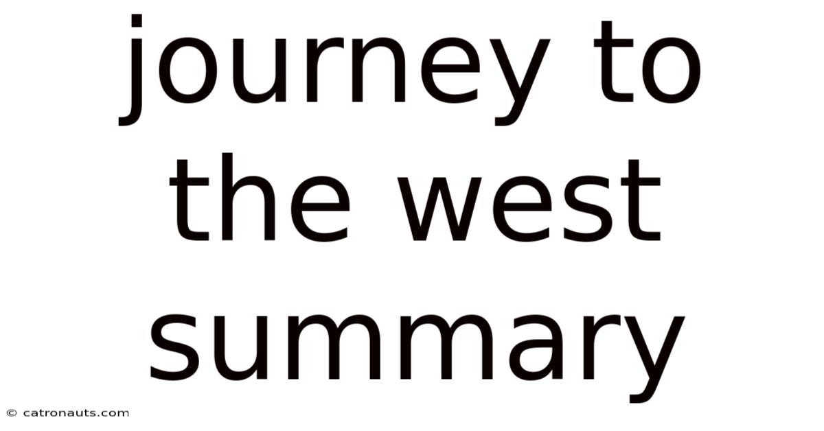 Journey To The West Summary