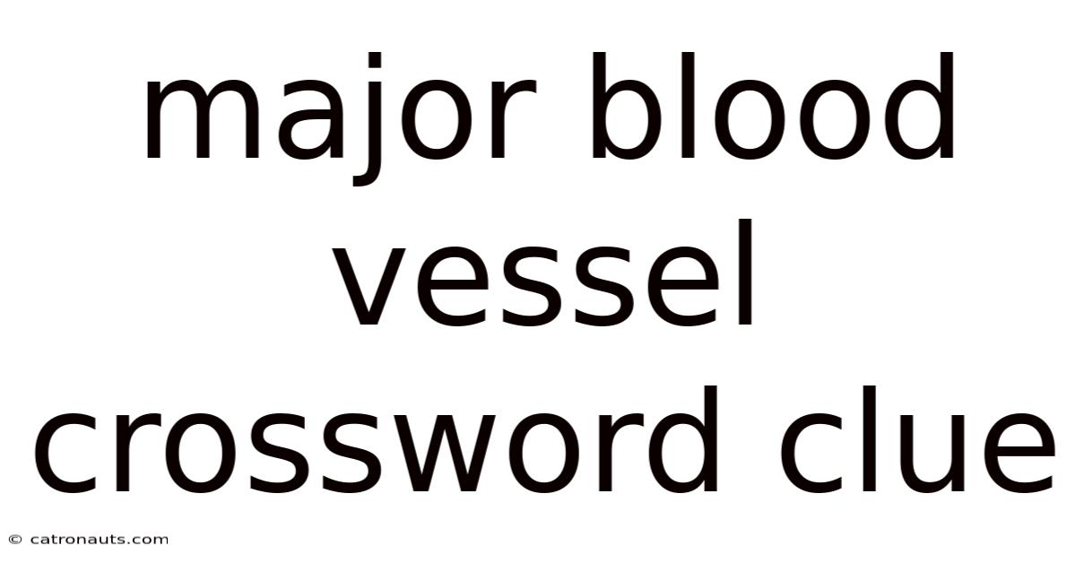 Major Blood Vessel Crossword Clue