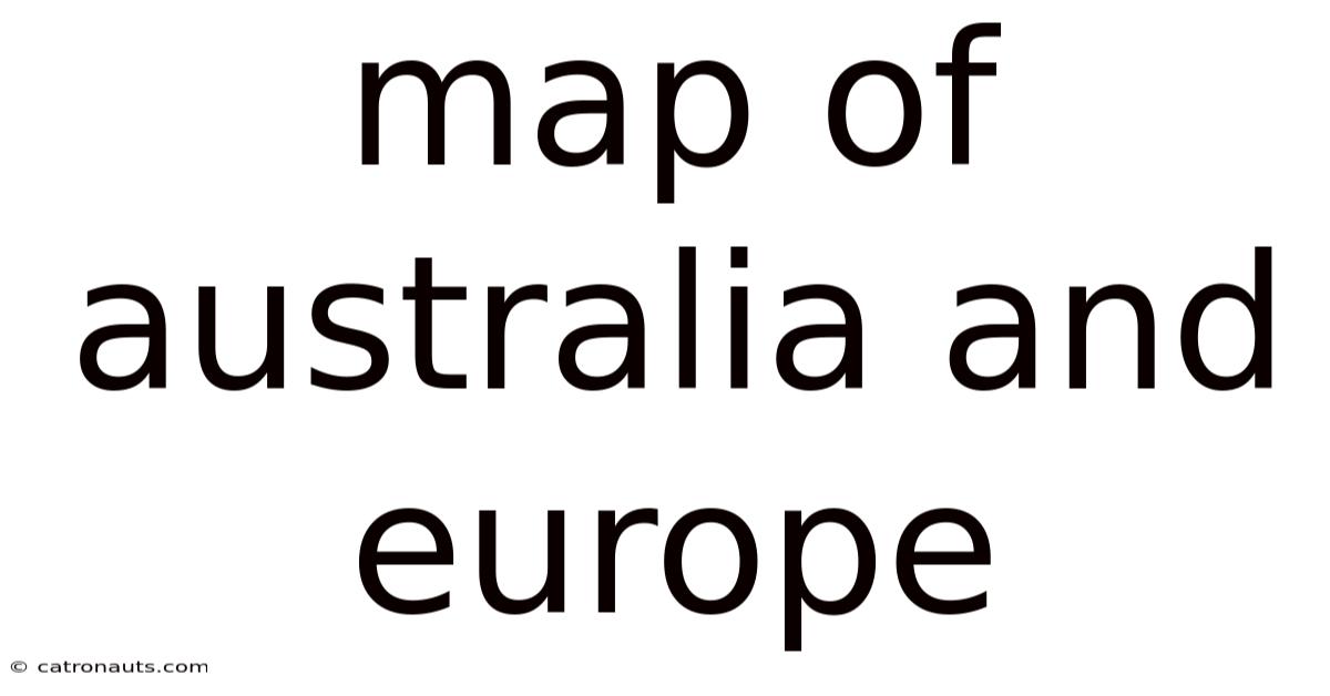 Map Of Australia And Europe