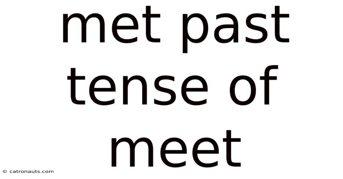 Met Past Tense Of Meet