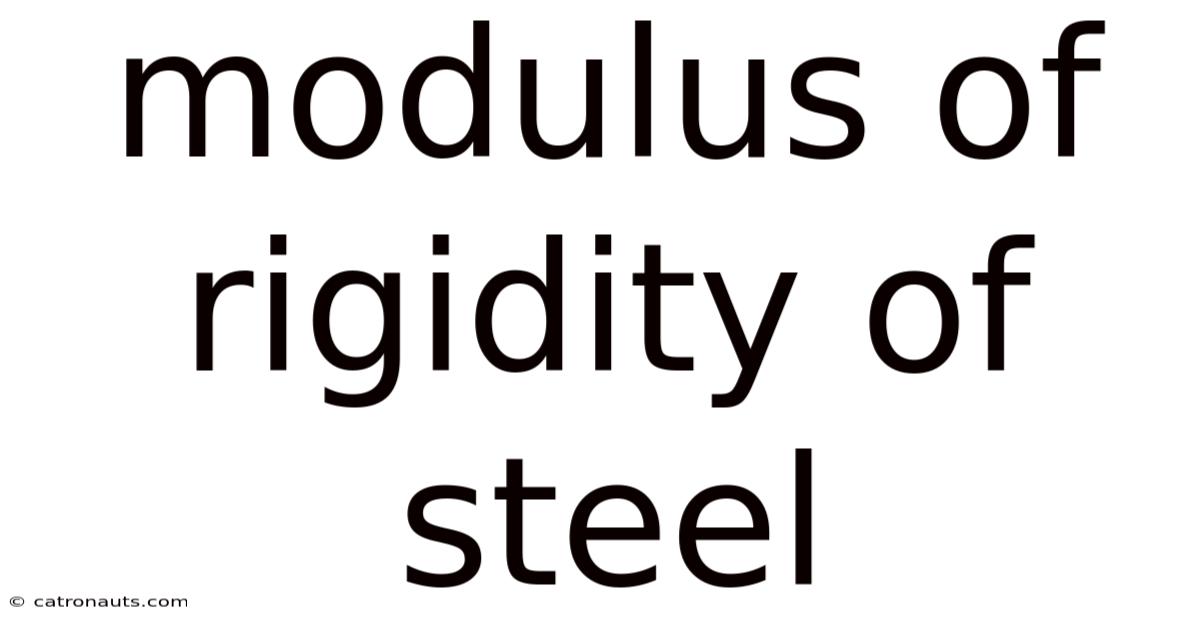 Modulus Of Rigidity Of Steel