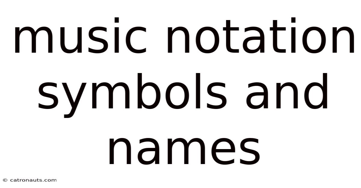 Music Notation Symbols And Names