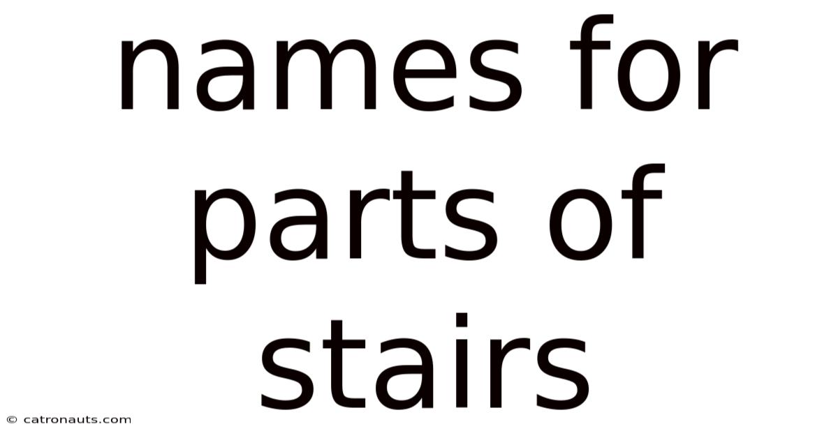 Names For Parts Of Stairs