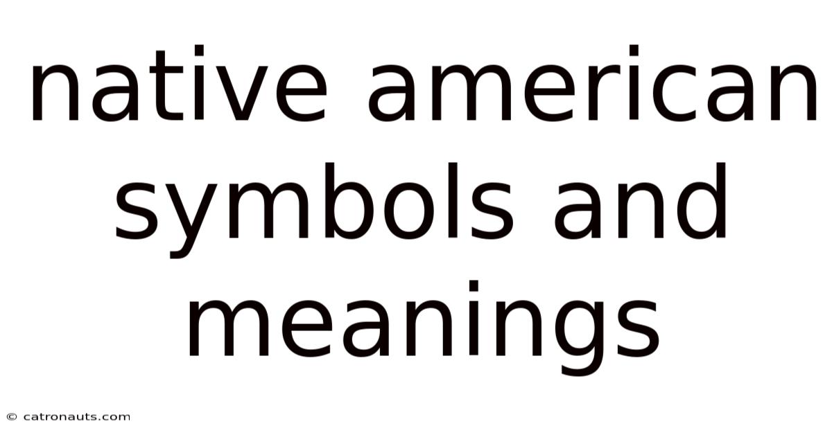 Native American Symbols And Meanings