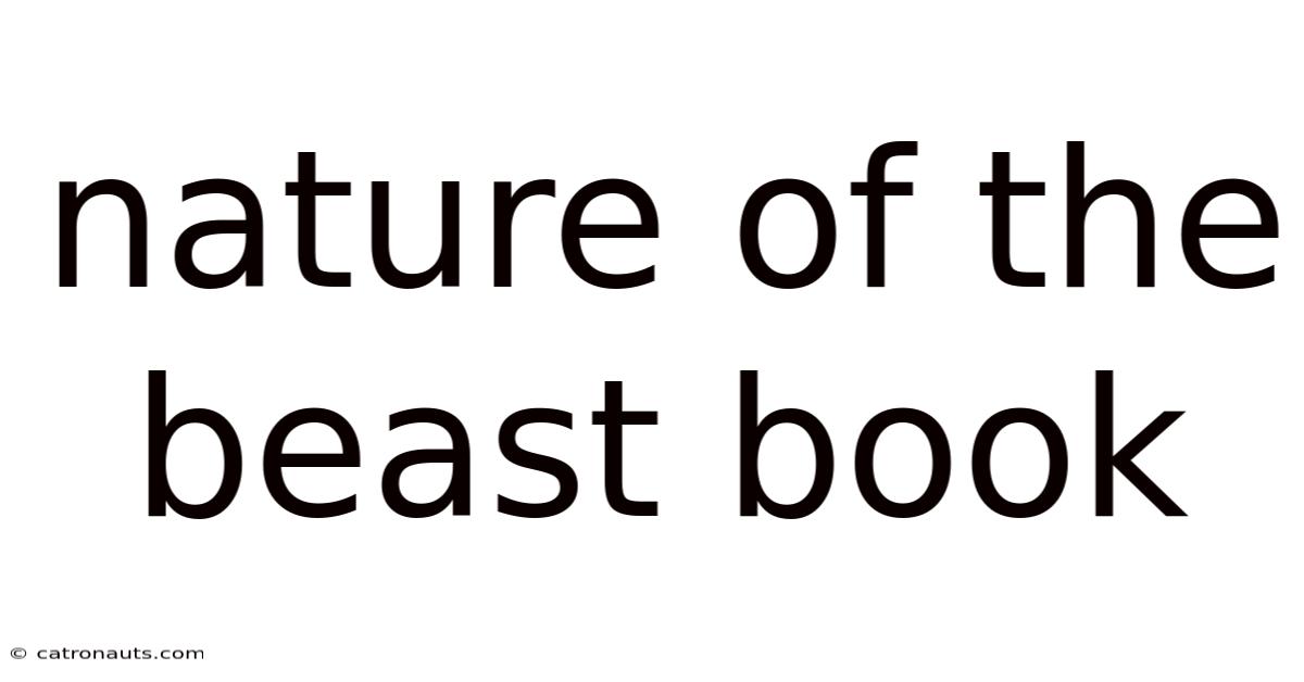 Nature Of The Beast Book