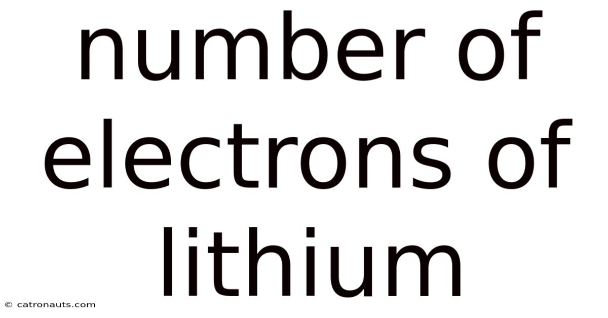 Number Of Electrons Of Lithium