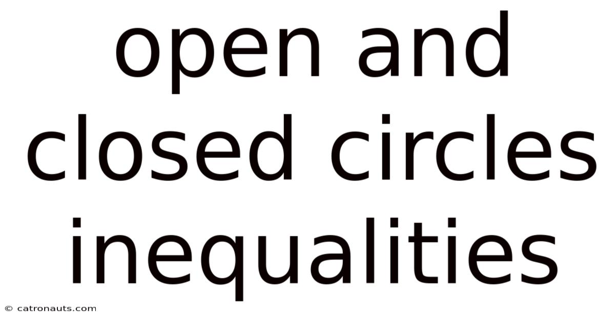 Open And Closed Circles Inequalities