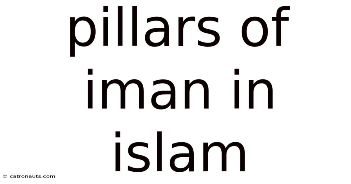 Pillars Of Iman In Islam