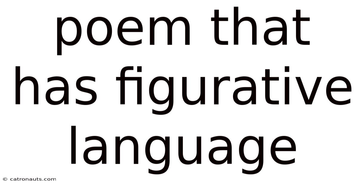 Poem That Has Figurative Language