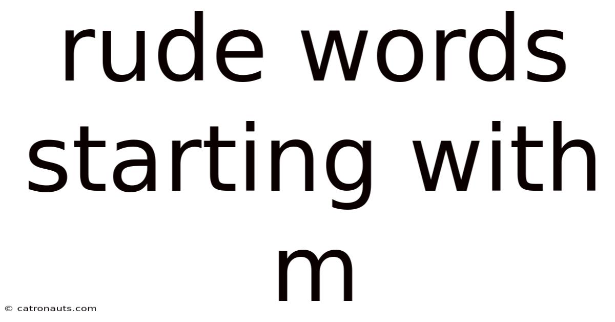 Rude Words Starting With M