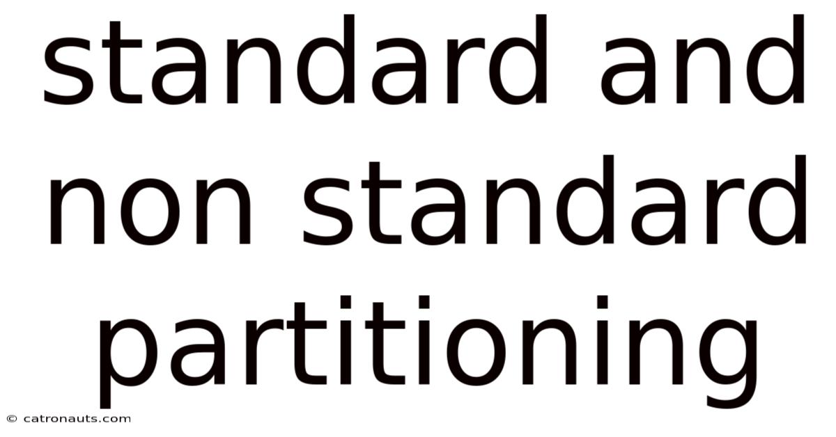 Standard And Non Standard Partitioning