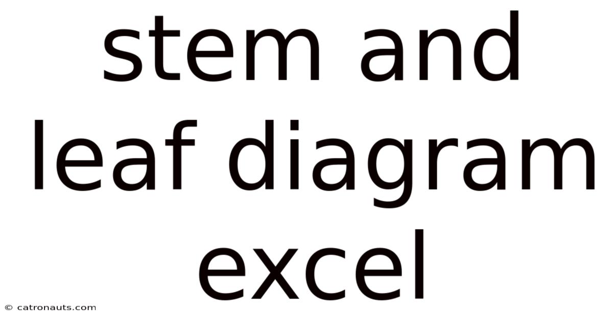 Stem And Leaf Diagram Excel