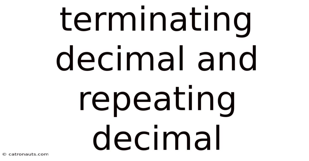 Terminating Decimal And Repeating Decimal