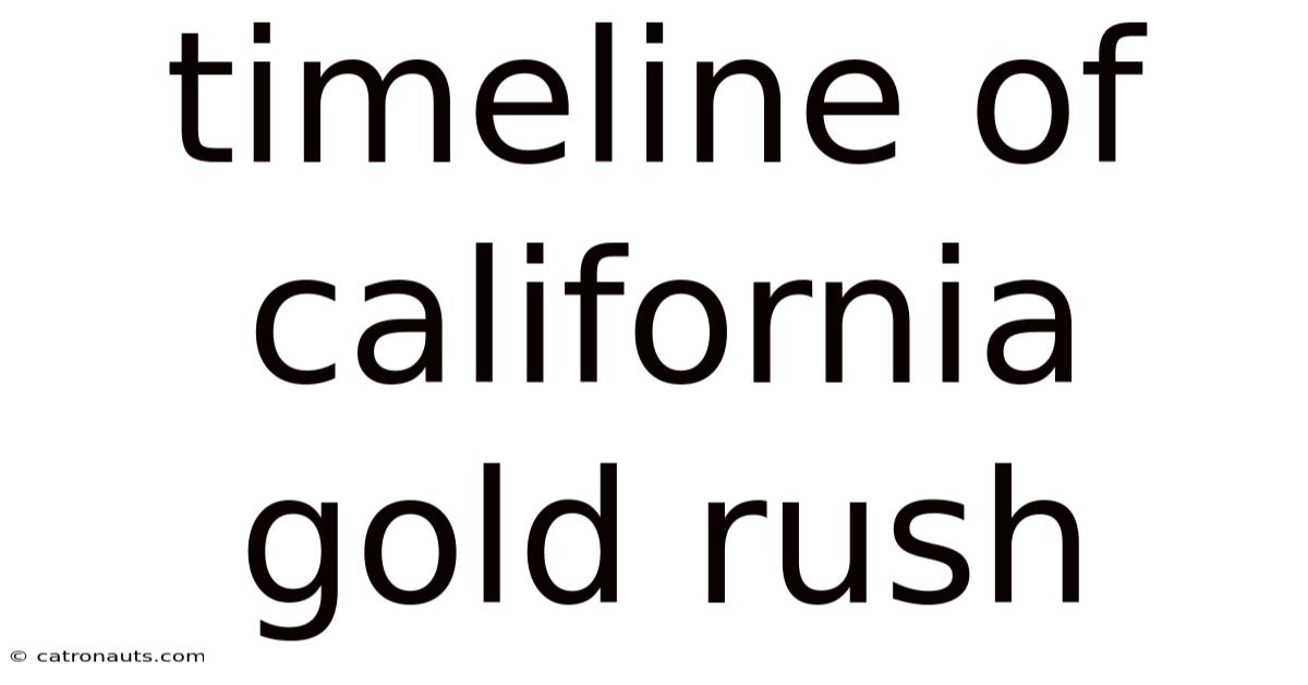 Timeline Of California Gold Rush